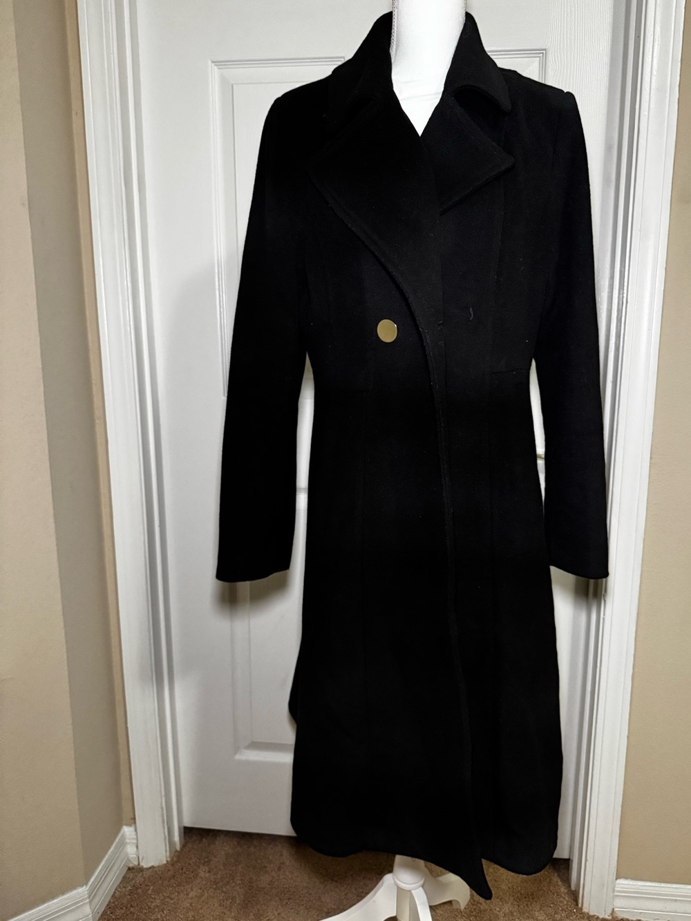 Preston & York Black Long Women's Trench Coat